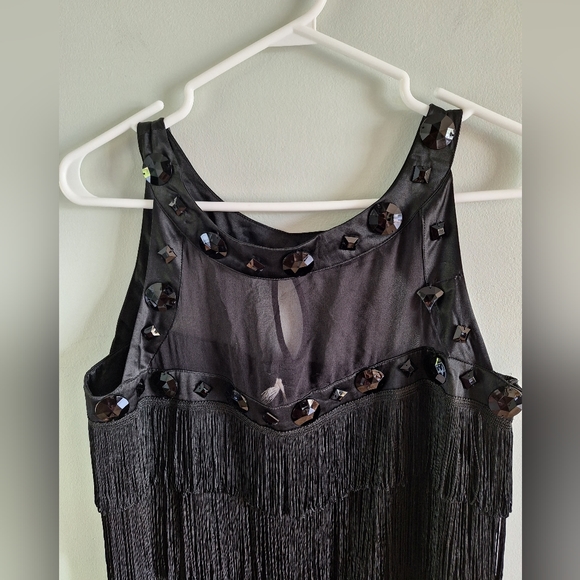 Arden B. Fringed Black Dress #flapper - Picture 3 of 7